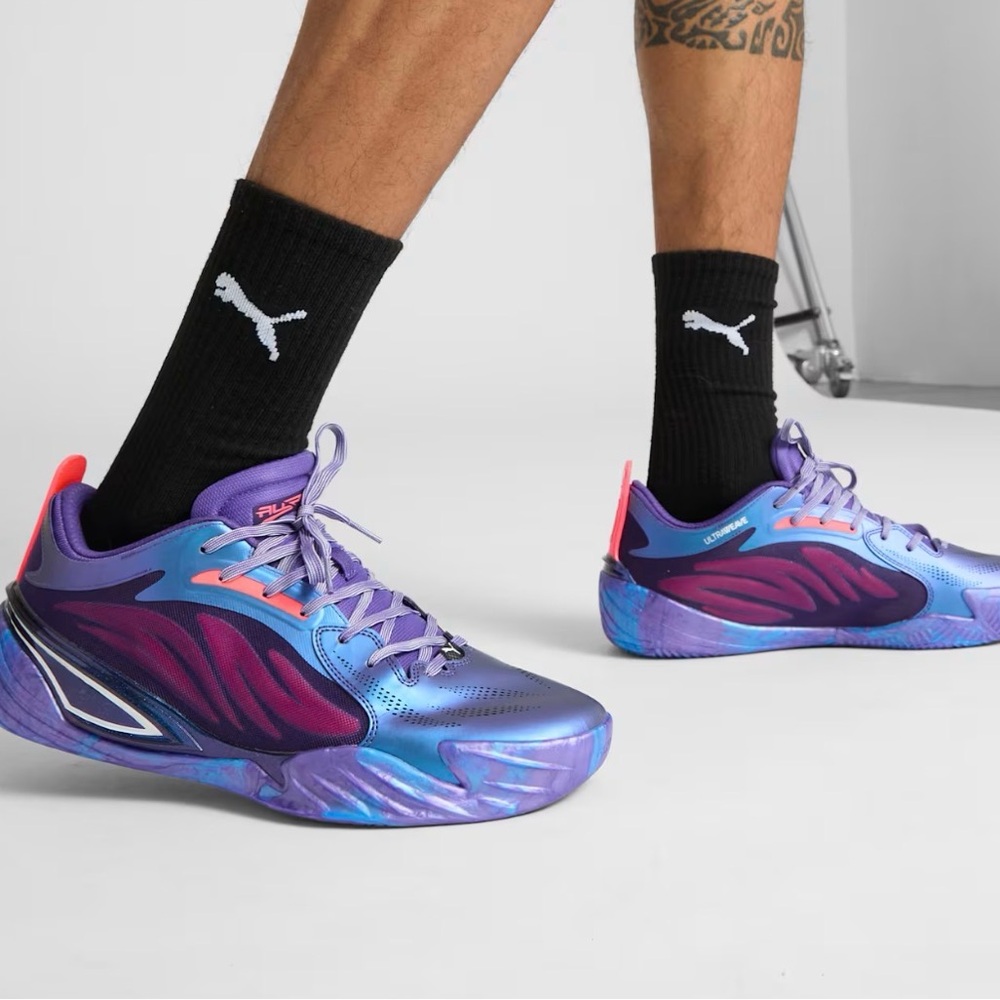 NEW Puma Men's All-Pro NITRO™ Elite Basketball Shoes Team Violet-Black 11.5
